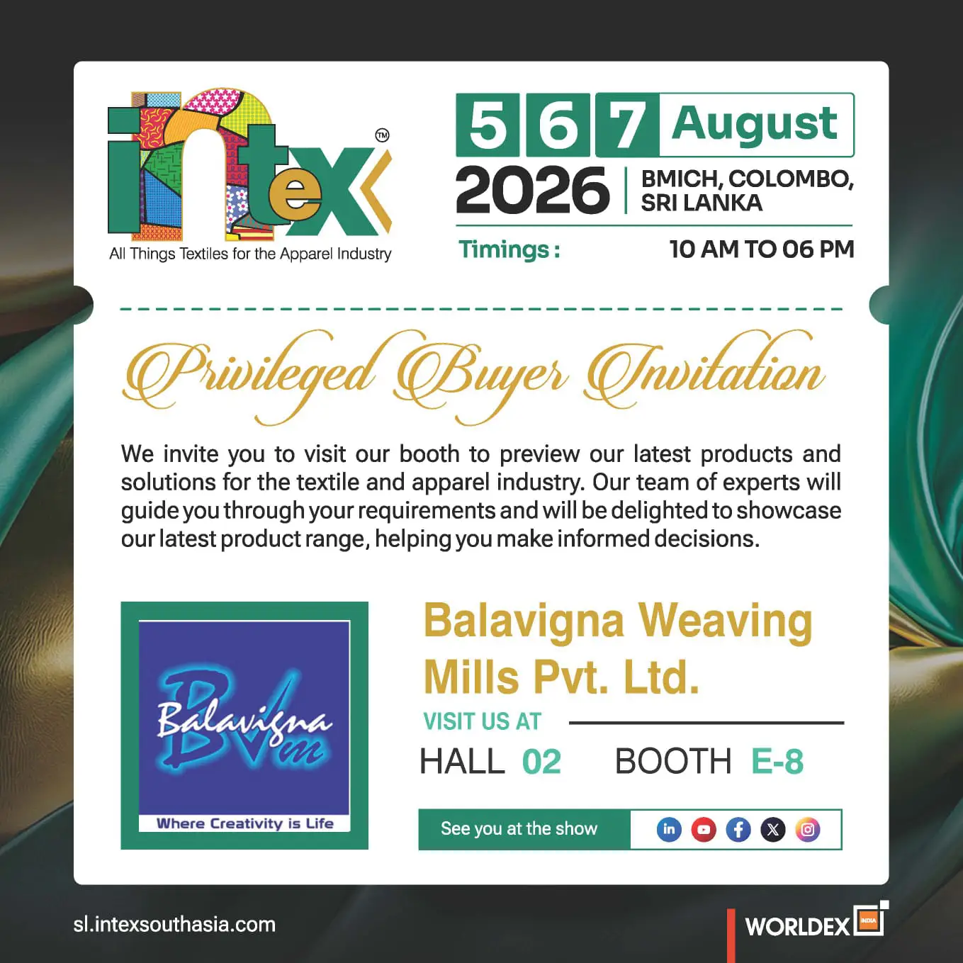Extech Srilanka International Expo 13 to 15 Mar 2025